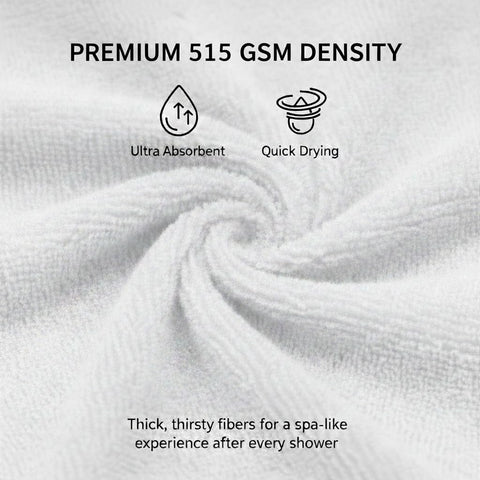 Aaf Textiles Bath Sheets Extra Large Oversized 96 x180 cm in White, 100% Egyptian Cotton Style 515 GSM Shower Towel – Thick and Absorbent