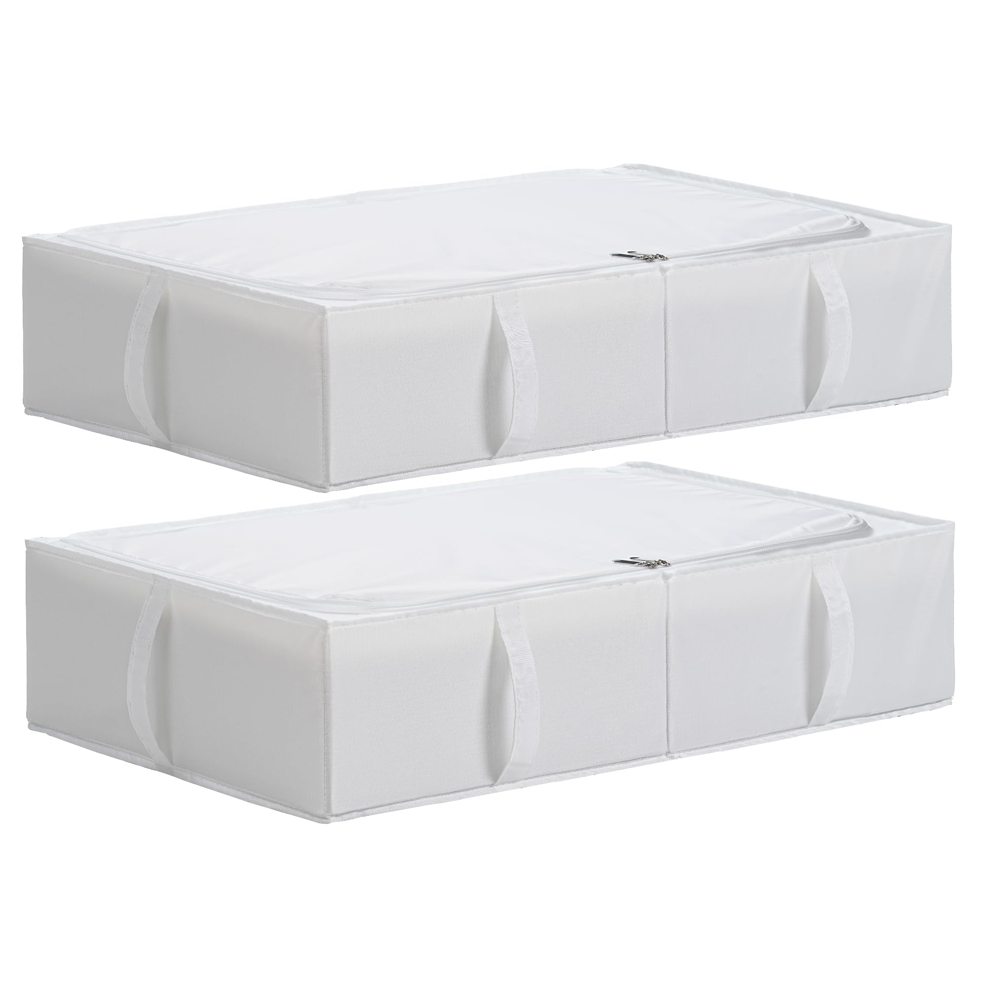 TYEERS Under Bed Storage Box with Lid, Durable Fabric, Washable, Collapsible, Under Bed Storage for Clothes, Blankets, Sheets, Shoes, 70x42x18 cm