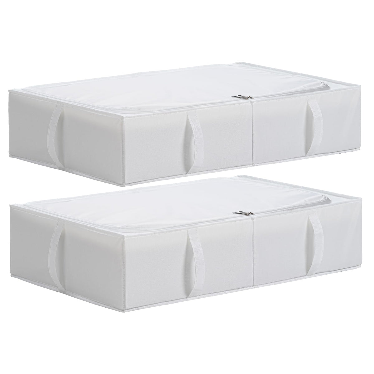 TYEERS Under Bed Storage Box with Lid, Durable Fabric, Washable, Collapsible, Under Bed Storage for Clothes, Blankets, Sheets, Shoes, 70x42x18 cm