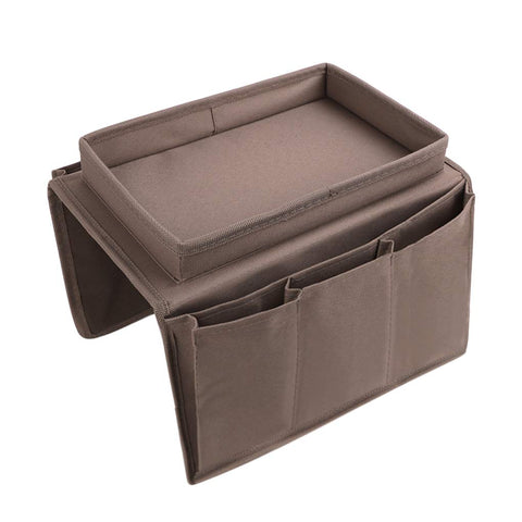 Faxianther Sofa Armchair Organiser Couch Arm Rests Storage Bag Tidy Table Bedside Chair Caddy with Snacks Tea Cup Holder Tray Magazine Books Remote