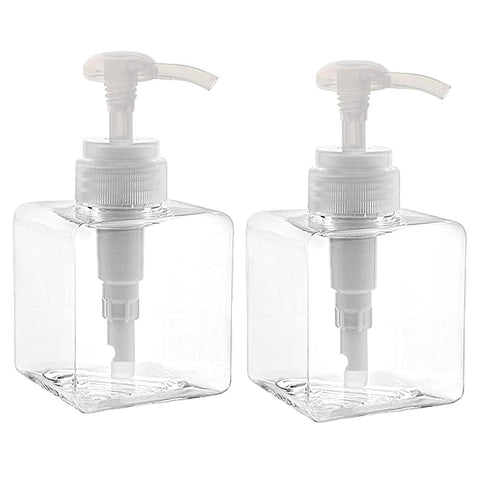Yalbdopo 2PCS 250ml / 8.5oz Empty Pump Dispenser Bottle Refillable Plastic Lotion Pump Bottles