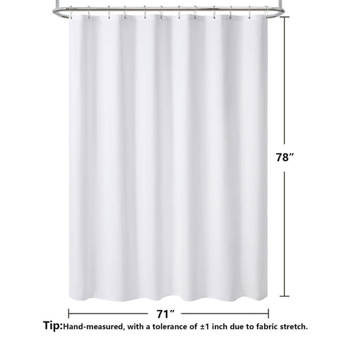 PILOTSHARK 120GSM Ultimate Waterproof Fabric Shower Curtain Liner-TPU Lamination Technology with 3 Magnets,Machine Washable,180x196.5 Inch Soft Cloth