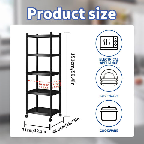 DYUEE Shelving Unit, 5 Tier Standing Heavy Duty Metal Shelving Unit Rack