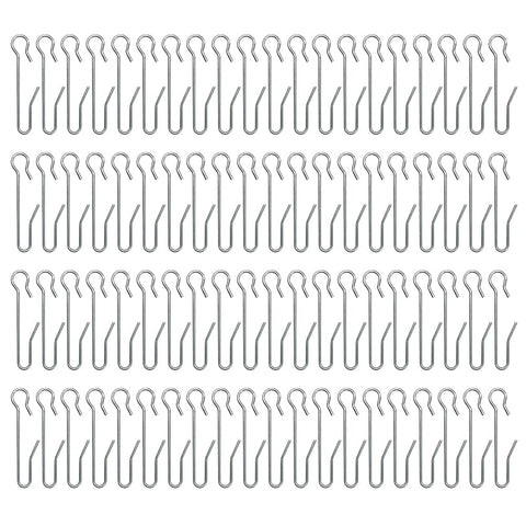 HLIWS 80 Pcs Curtain hanging hooks,for hanging shower curtains and curtains