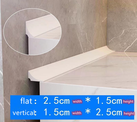 Silicone Shower Splash Guard,Water Retaining Strip,Wet Room Bathroom Floor Barrier, Shower Threshold Water Barrier (2 meters)