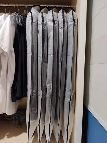 Moth Proof Clothes Covers, Waterproof Dustproof Garment Bags with Zip PEVA Translucent Garment Covers Bags for Clothes Storage 6pcs 60 * 120cm