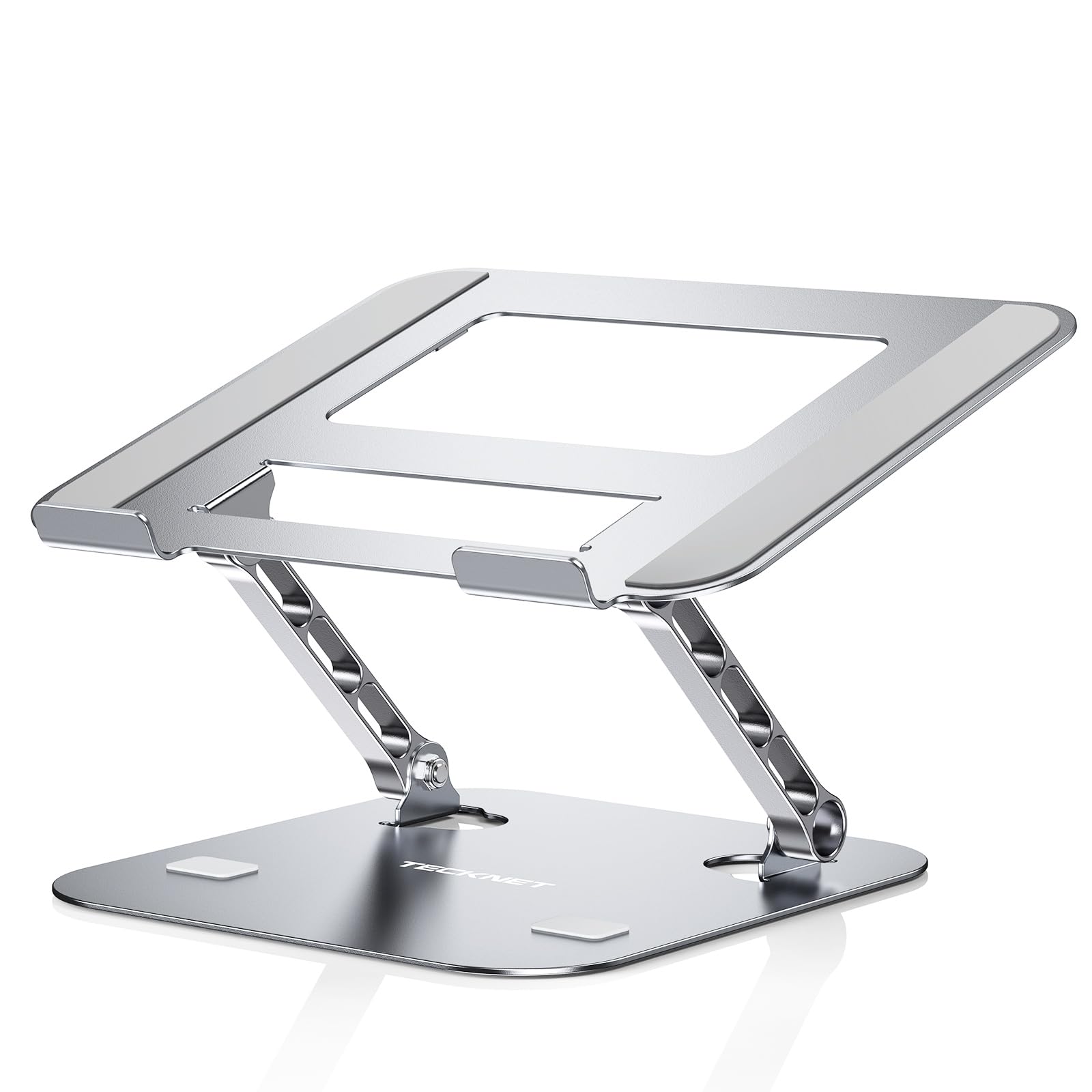 TECKNET Laptop Stand for Desk, Adjustable Laptop Holder, Silver