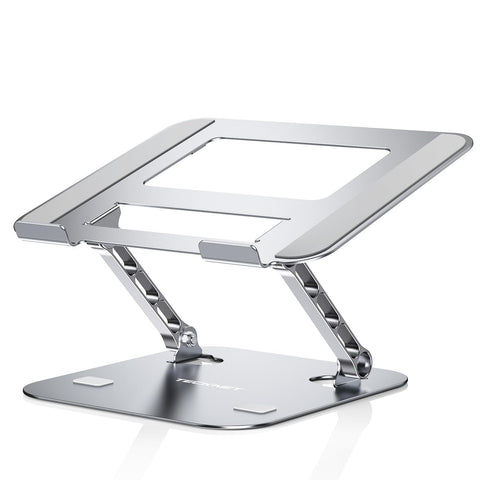TECKNET Laptop Stand for Desk, Adjustable Laptop Holder, Silver