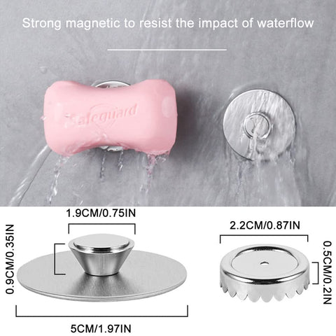 PIGIAOKA 2Pcs Magnetic Soap Holder Self Draining, Stainless Steel Soap Savers for Shower Wall, Easy Clean Magnetic Soap Dishes for Bar Soap