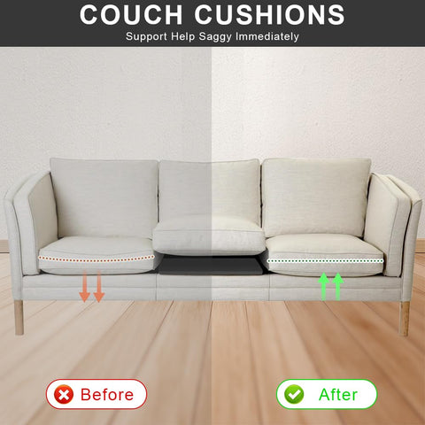XPJBKC Sofa Cushion Support, 2 Pack 50 x 50cm Sofa Saver Furniture Seat Support Foam, High-Density Curve Sponge sofa support Pad