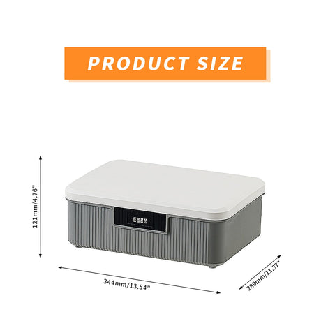 Toolzia Lockable Medicine Storage Box with Combination Lock, Hygienic Medication Storage Organizer Household Security Stash Box Lightweight Storage