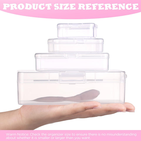 Funtopia Craft Organiser 118 Pack, 3-Tier Stackable Container Box with Lids and 56 Pcs Small Plastic Storage Box, Mini Clear Bead Storage for Jewelry