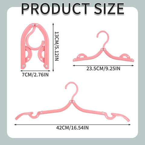 YANJINGSHE Travel Hangers Foldable Lightweight, 12 Pack 4 Colours