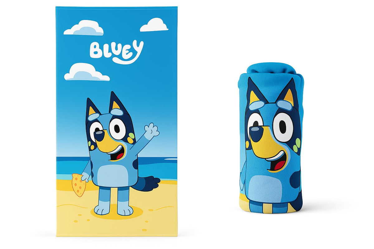 Bluey Children's Beach Towel, 140 cm x 70 cm, Polyester