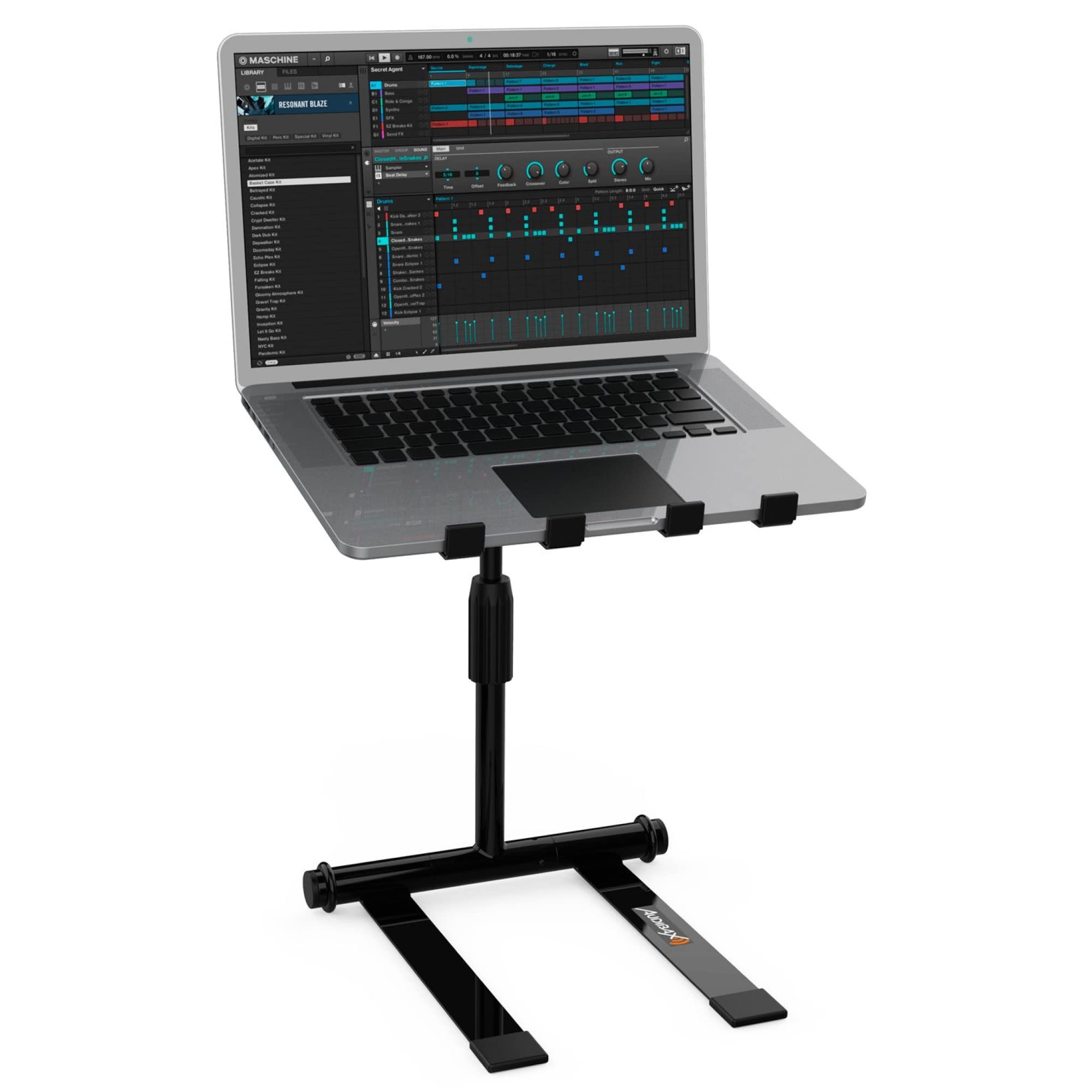 Audibax 10157147 TOP-30 Professional Folding Laptop DJ Stand with Bag