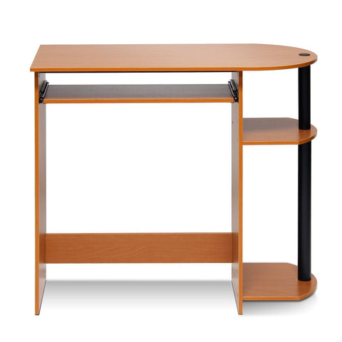 Furinno SIMPLISTIC 80cm Wide Gaming Desk with Keyboard Tray, Light Cherry