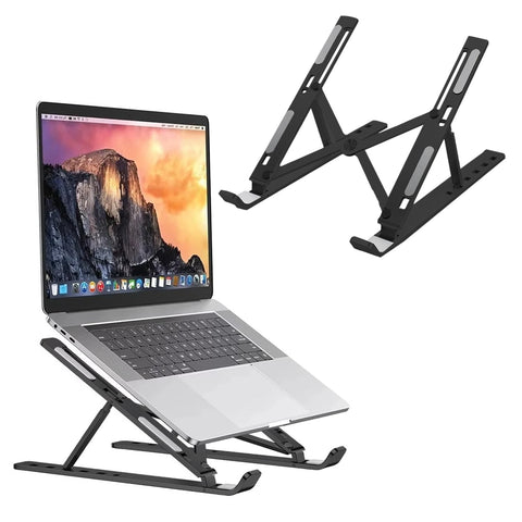 Roe Tenpo Laptop Stand For Desk, 6 Levels Height Adjustable Laptop Riser For Desk, Foldable & Portable, Compatible with MacBook Air/Pro, HP, ASUS