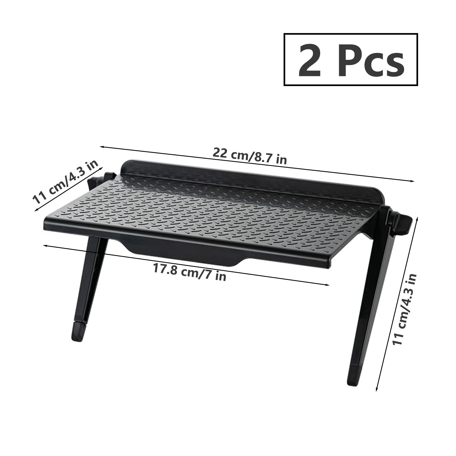 FORYNXHWIN 2 Pcs TV Top Shelf - Adjustable Screen Top Shelf, Computer Monitor Flat Panel Mount, Perfect for Cable Boxes, Media Boxes, Remote Controls