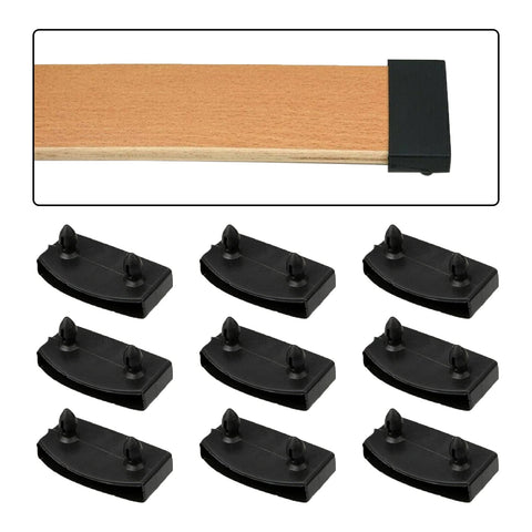 hifrom Slatted Frame Brackets Set, 20 Pieces, High Density Polyethylene, Black, for Beds up to 53 mm Wide, Single Double Beds Accessories