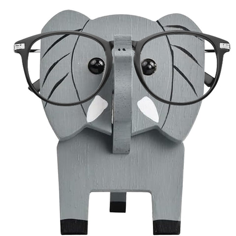 BRIOTA Elephant Shaped Glasses Holder, Animals Glasses Stand, 3D Puzzle Eye Glasses Holder Stand, Wooden Spectacle Holder