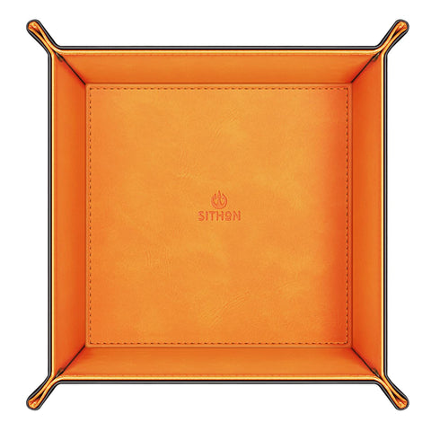 SITHON Valet Tray Premium PU Leather Desktop Storage Organizer