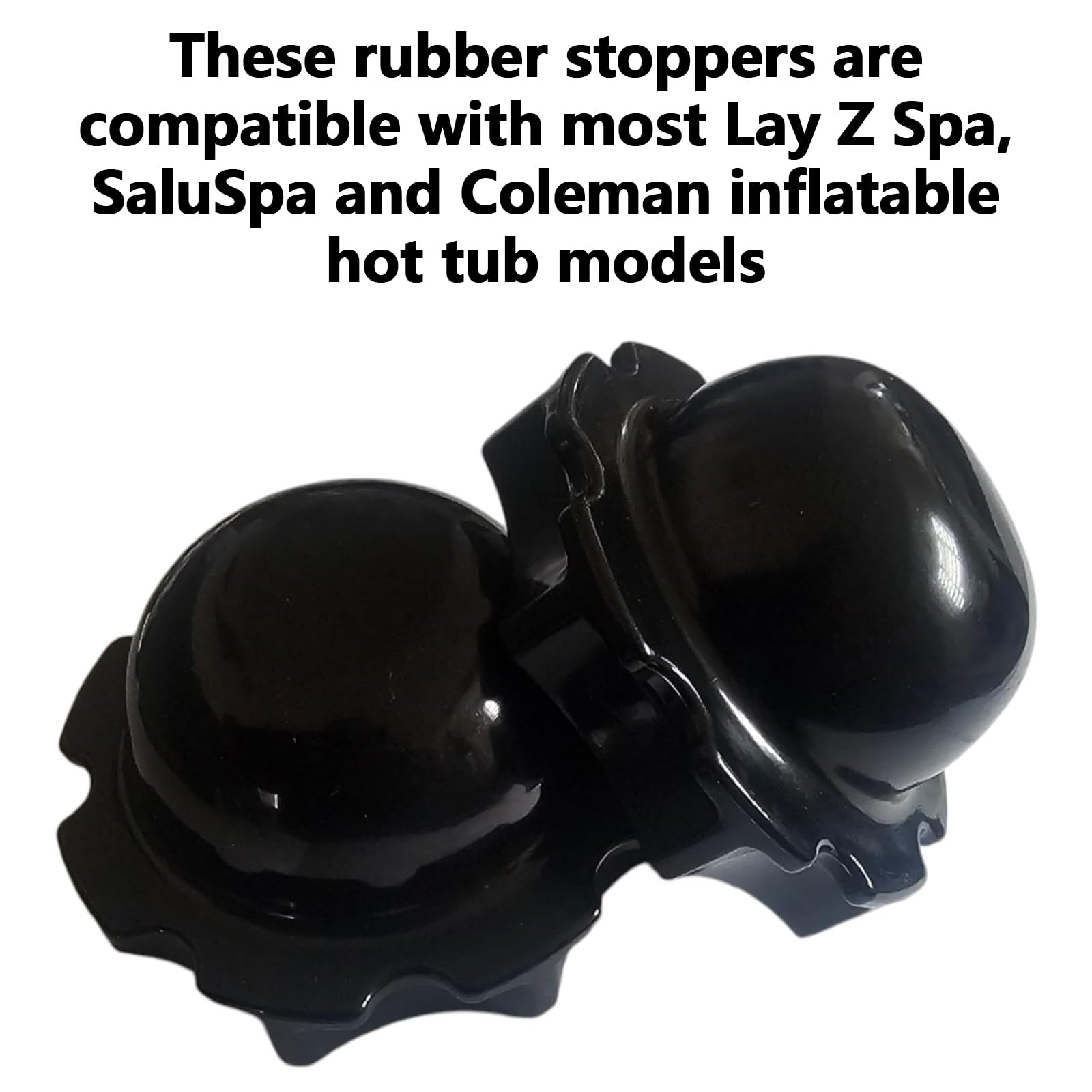 NIYATA 4PCS Inflatable Hot Tub Hole Plug P6575, Rubber Filter Stopper Replacement for Lay Z Spa Accessories