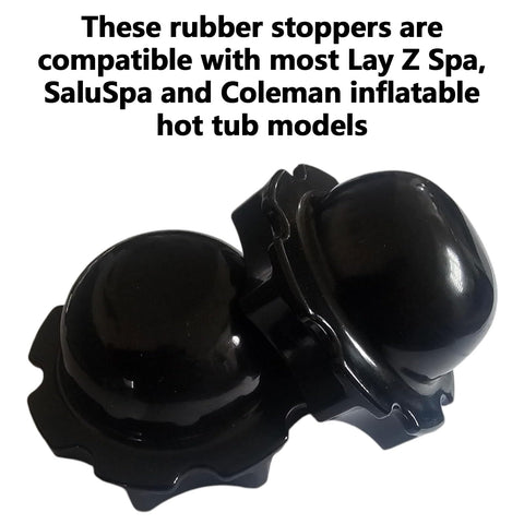 NIYATA 4PCS Inflatable Hot Tub Hole Plug P6575, Rubber Filter Stopper Replacement for Lay Z Spa Accessories