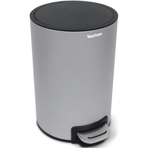 YourCasa® Bathroom Bin [5L] - Elegant Design - Small Bathroom Bin - Cosmetic Bin - Bathroom Bin with Lid and Soft Close - Waste Bin Bathroom Toilet