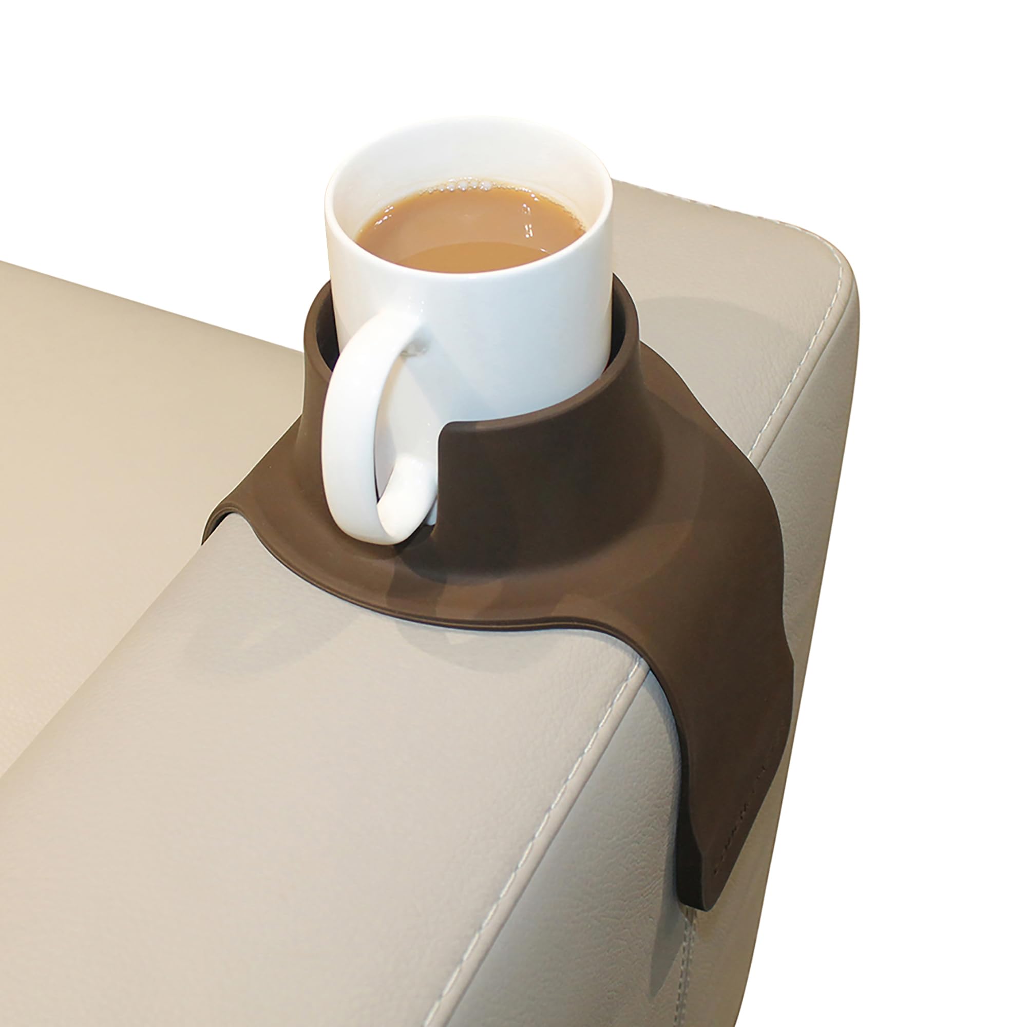 HIT PRODUCTS CouchCoaster® - Couch Armrest Cup Holder, Mocha Brown