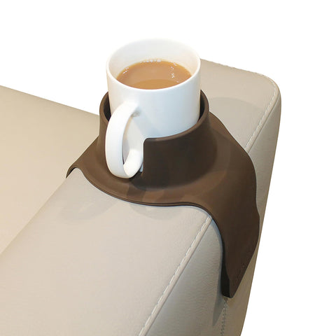 HIT PRODUCTS CouchCoaster® - Couch Armrest Cup Holder, Mocha Brown