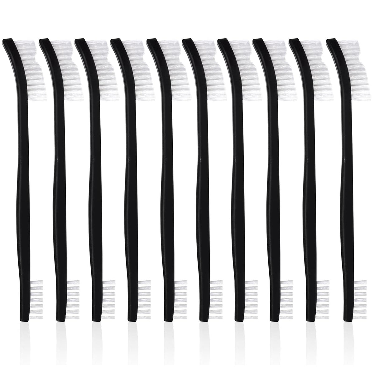10 PCS Small Cleaning Brushes Set, Double-Ended Nylon Detailing Crevice Brush 7Inch All Purpose Stiff Bristles Brushes for Kitchen Sink Bathroom Gaps