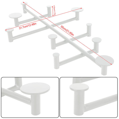 XLSBZ Coat Rack Shelf Wall Mounted,Modern Metal Coat Rack with 10 Hooks,Coat Hanger Wall Hooks for Clothe, Shats, Scarves (White)