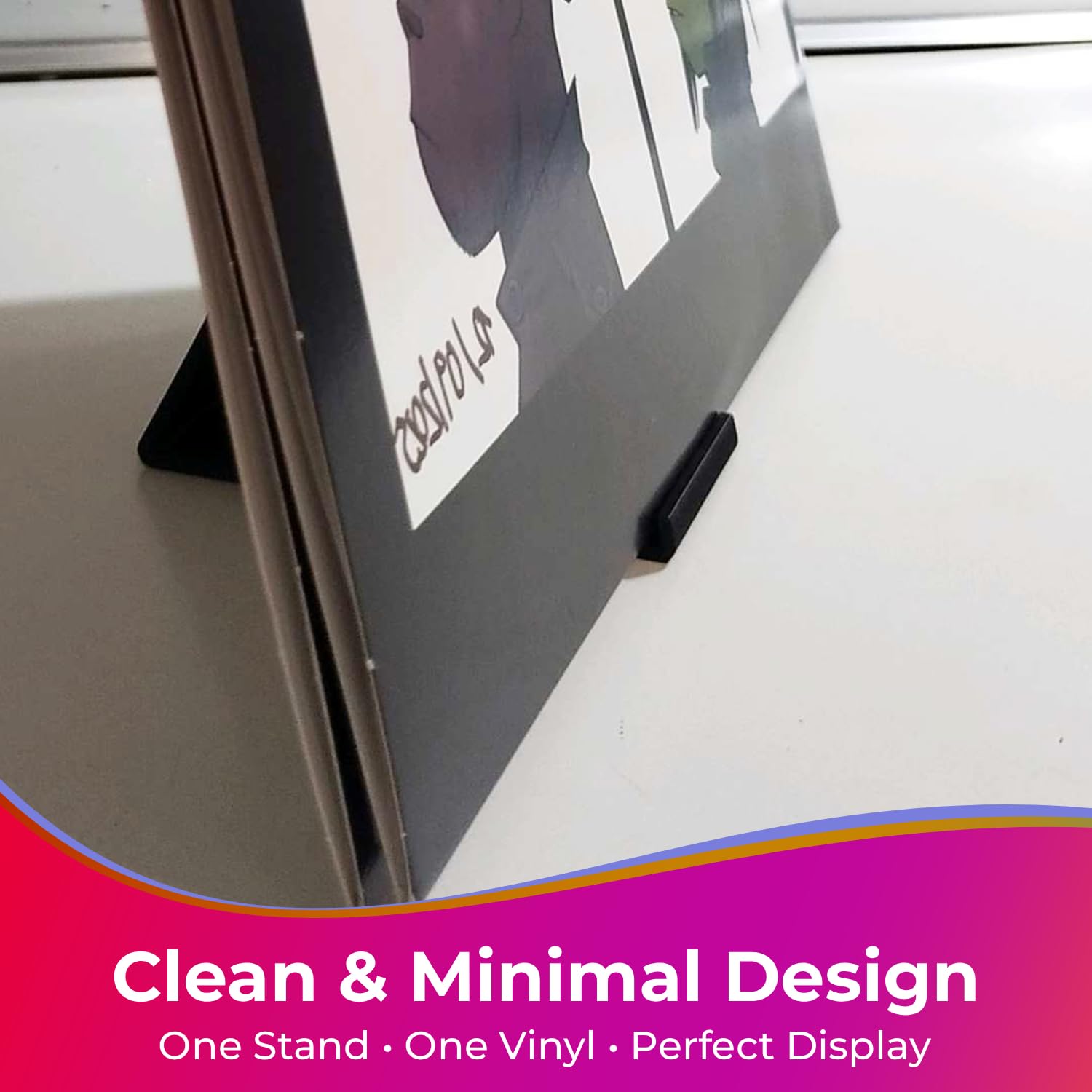 Print It Uk Now Playing Vinyl Record Stand Display Holder (1 Pack - White)