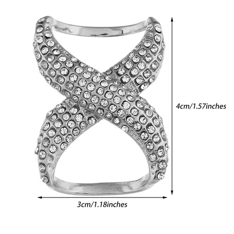 2 Pcs Scarf Rings for Women, Rhinestone Scarf Clips, Fashion Scarves Buckle
