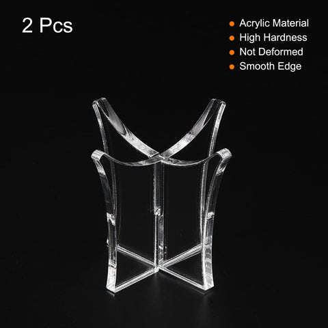 PATIKIL 2.3" Ball Display Stand, 2 Pack Multi-Function Acrylic Ball Stand Display Holder for Baseball Tennis Ball, Clear