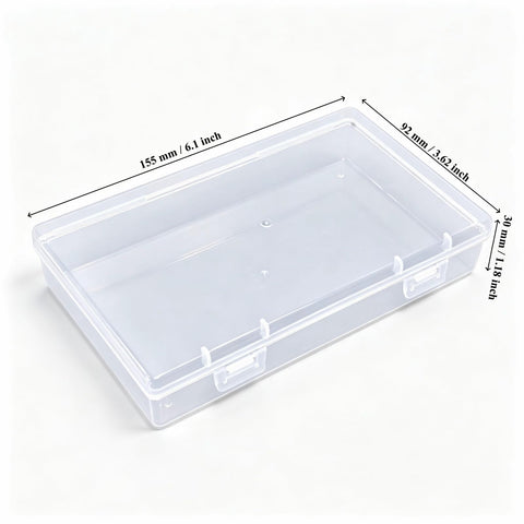 Goodma 6 Pieces Rectangular Empty Mini Clear Plastic Organizer Box