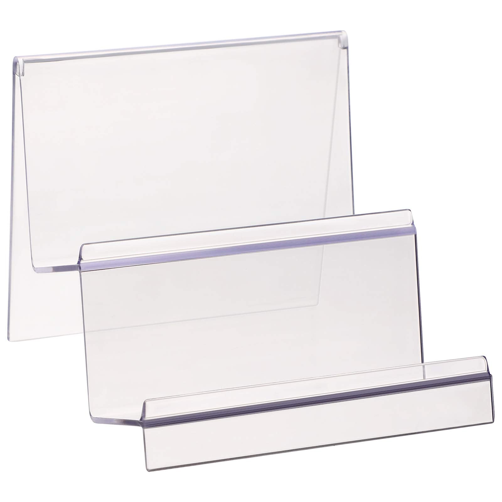 Cabilock Clear Acrylic Desktop Wallet Rack 2 Tier Storage Display Stand Holder for Purse Handbag Organizer Compact 5.71 X 5.51 X 4.72 Inch