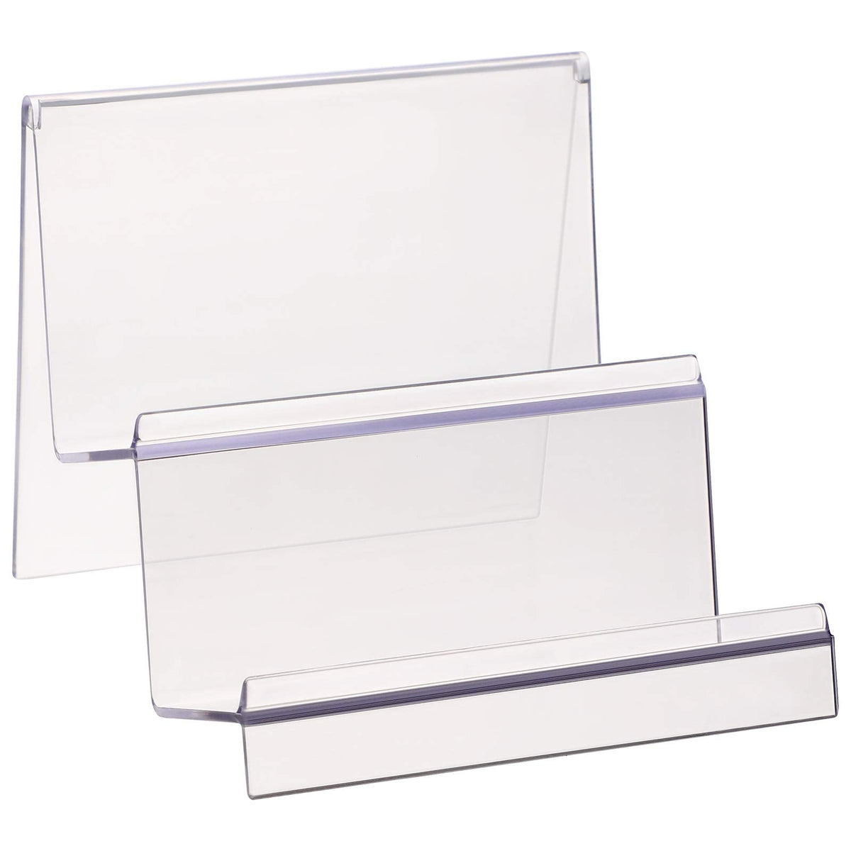 Cabilock Clear Acrylic Desktop Wallet Rack 2 Tier Storage Display Stand Holder for Purse Handbag Organizer Compact 5.71 X 5.51 X 4.72 Inch