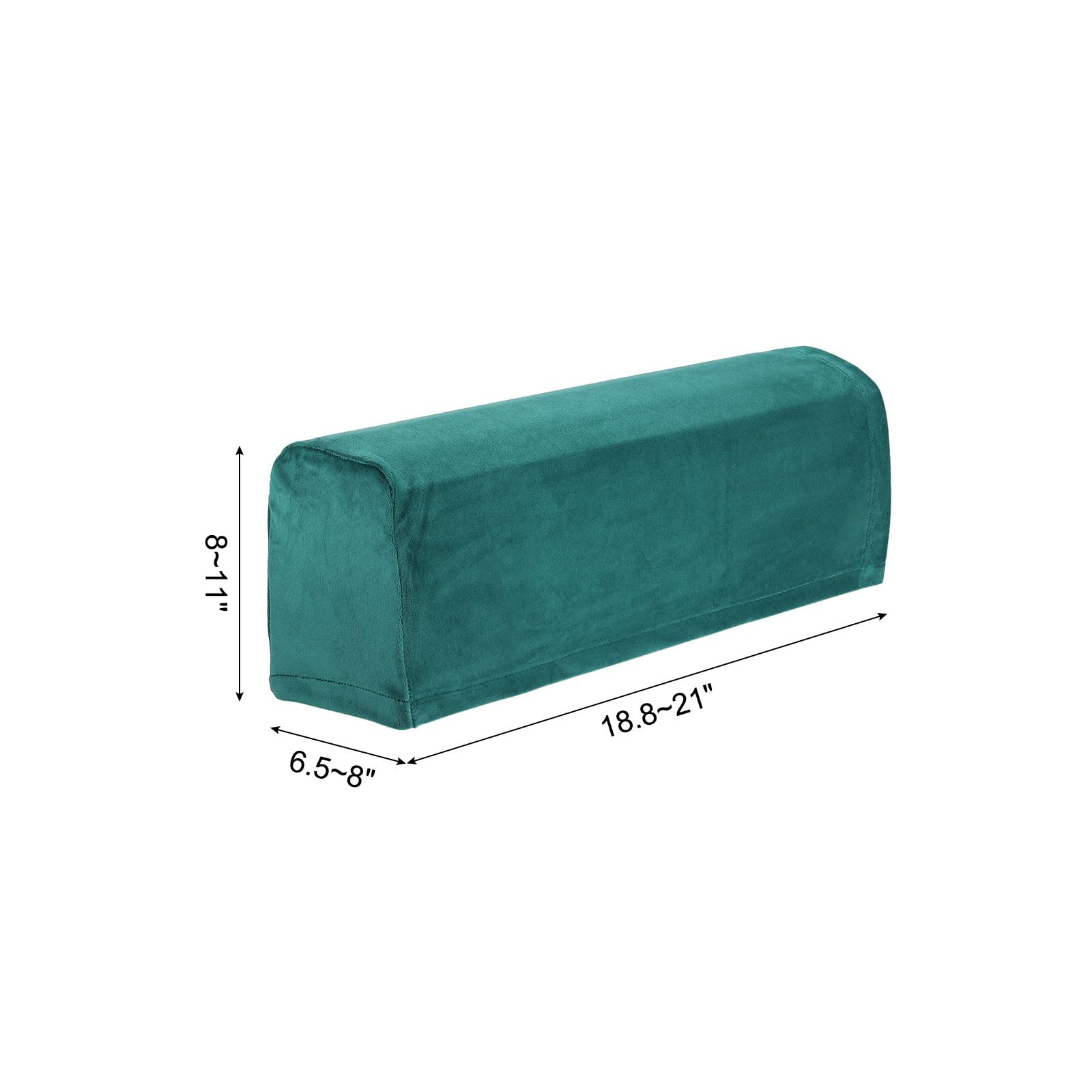 sourcing map Stretch Sofa Armrest Covers Dark Green 2 Pcs