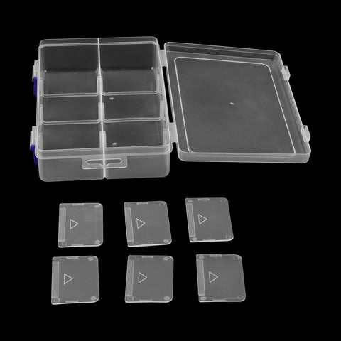 MANCHAP 4 PCS 8 Grids Plastic Bead Storage Box with Adjustable Compartments, 19.5 x 13 x 4.5cm Plastic Jewellery Organisers