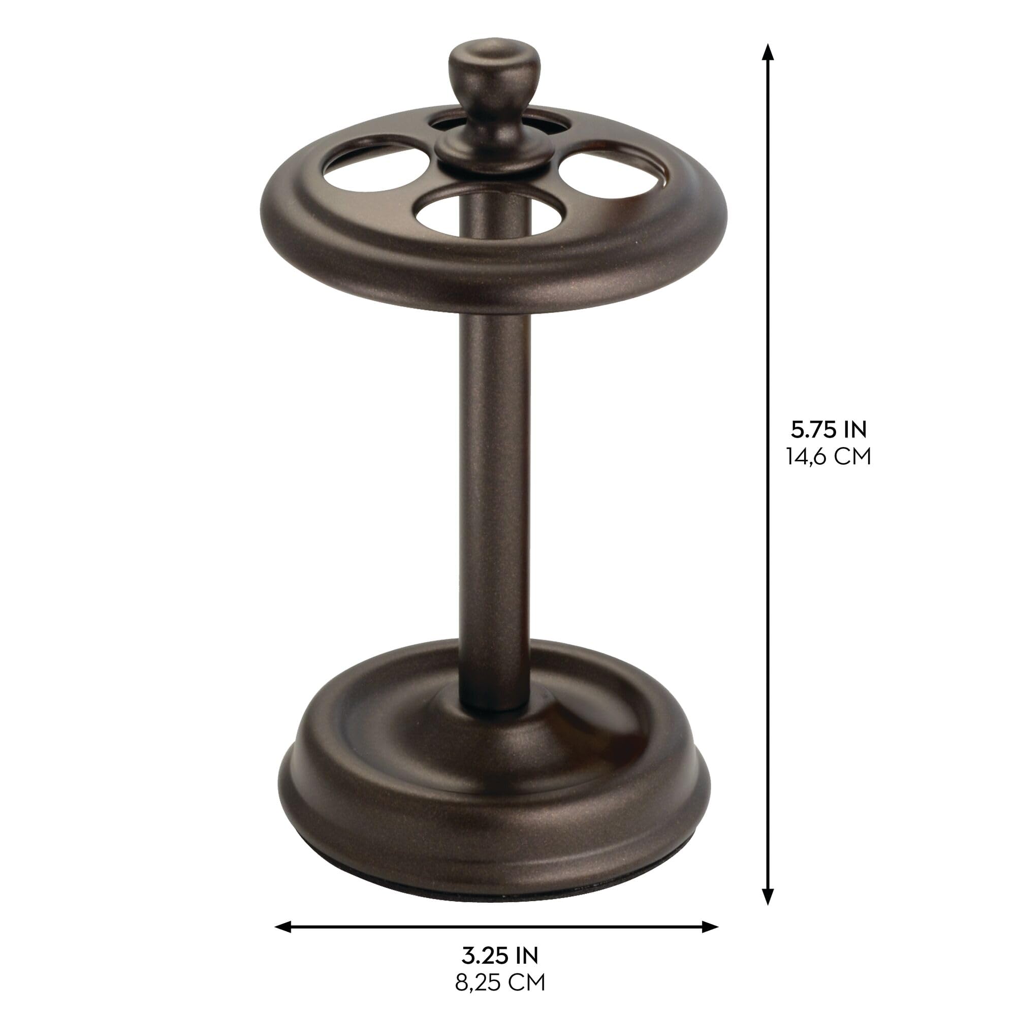 InterDesign Cup for Bathroom Organization, The York Collection, Stainless_Steel, Bronze, 3.25" x 3.25" x 5.75"