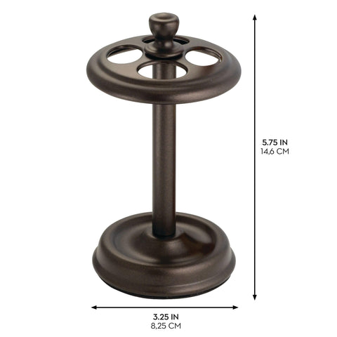 InterDesign Cup for Bathroom Organization, The York Collection, Stainless_Steel, Bronze, 3.25" x 3.25" x 5.75"