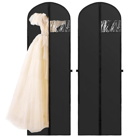 Hejo 2 Pcs Wedding Dress Bag, 180×60 cm Garment Bags, Dust-proof Clothes Covers Protector Bags, Long Dress Bags Covers with Handle