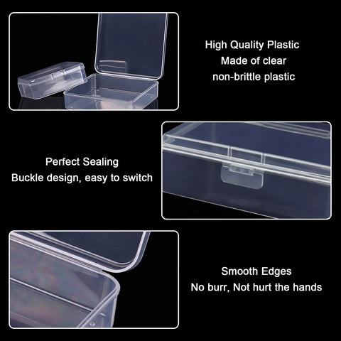 IEMIEBSHA 20Pcs Storage Boxes with Lids, Small Clear Plastic Storage Containers with Labels
