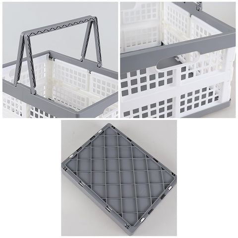 Dehouse 15 L Collapsible Crates with Handles, Collapsible Grocery Shopping Basket