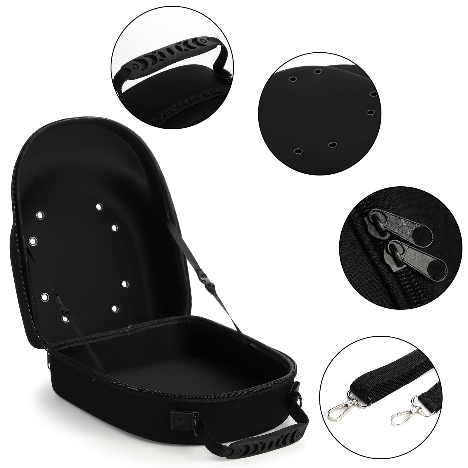 Peohud Hat Case for Baseball Caps, Cap Carrier Storage Bag, Hat Travel Case with Carrying Handle and Shoulder Strap