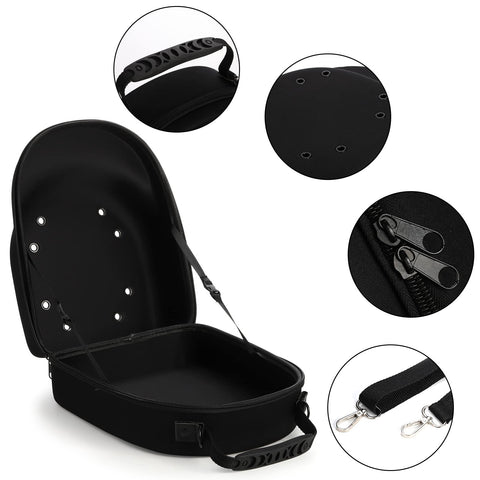 Peohud Hat Case for Baseball Caps, Cap Carrier Storage Bag, Hat Travel Case with Carrying Handle and Shoulder Strap