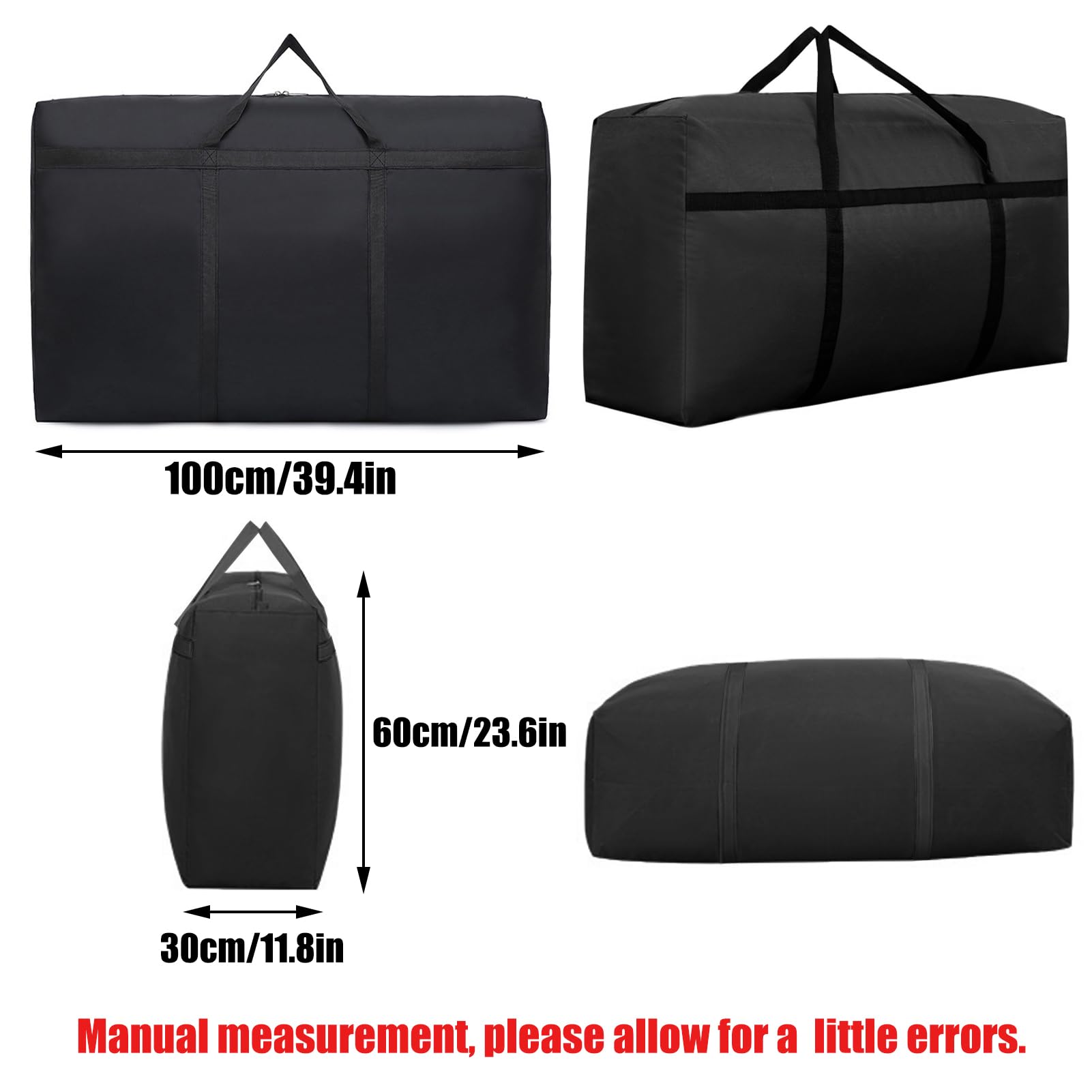 KXF 180L Extra Large Storage Bag Waterproof Heavy Duty Moving Bag Sturdy Space Saver Saving Organiser Underbed Storage Organizer Large Clothes Box