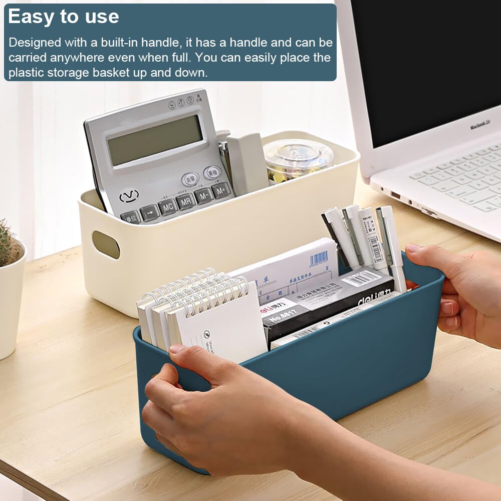GmeDhc 4 Pack Thickened Plastic Storage Box, Storage Basket