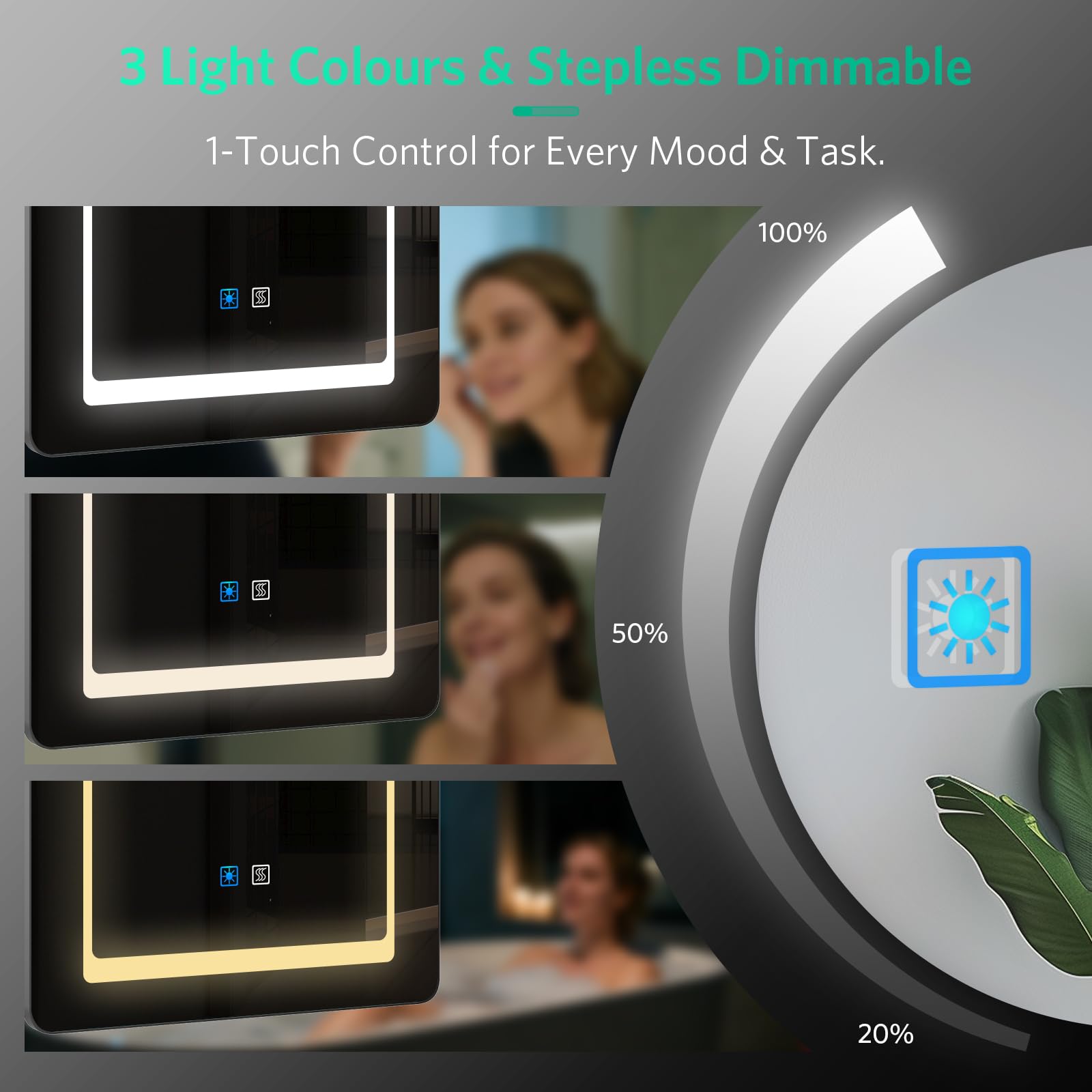 LUMIRRORS® LED Bathroom Mirror Cabinet with Shaver Socket 50x70cm Black